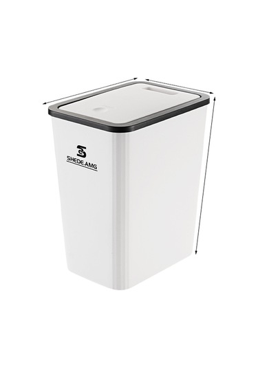 Crosswing Tuvalet Kapaklı Çöp Kutusu-beyaz Beyaz