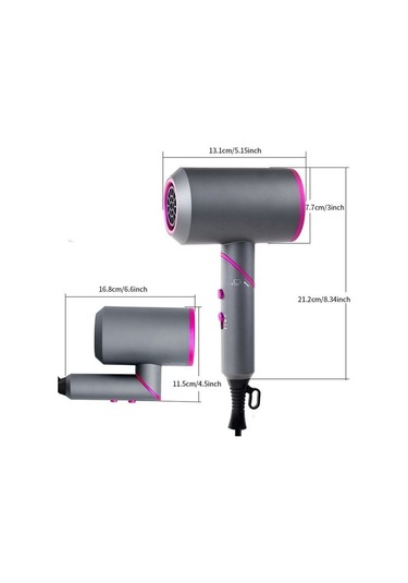 Joyhub Katlanabilir Anyon Saç Kurutma Makinesi Sabit Sıcaklık Yüksek Güç Saça Zarar Vermez Ev Elektrikli Saç Kurutma Makinesi 2000w Gjkfty