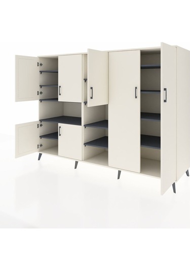 Kronos Dolap 13 Raflı 7 Kapaklı 220x59x163 Aytaşı-aytaşı/antrasit Aytaşı-aytaşı/antrasit