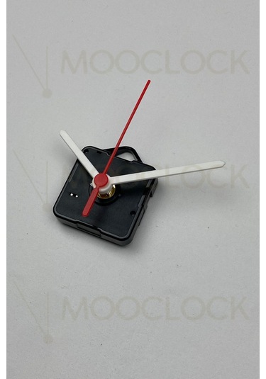 Saat Mekanizması, Akar Sessiz Duvar Saati Mekanizması, 14 Mm Şaft Askılı Kısa Beyaz