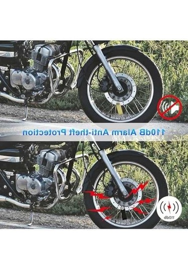 Pazly 110db Alarmı, Su Geçirmez Bisiklet & Motosiklet Disk Kiliti, 4ft Kablosuz, Taşınabilir Çantada Güvenlik Kilit Seti