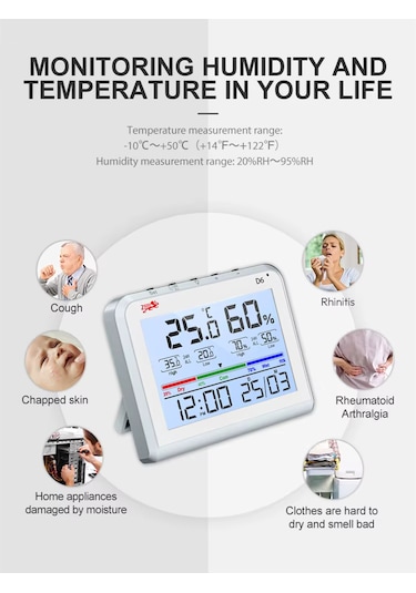 Life Net Medikal Dijital Termometre Isı Ve Nem Ölçer D6