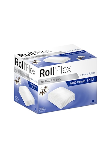 Roll Flex Steril Gaz Kompres 7.5 CM x 7.5 CM 100 Adet