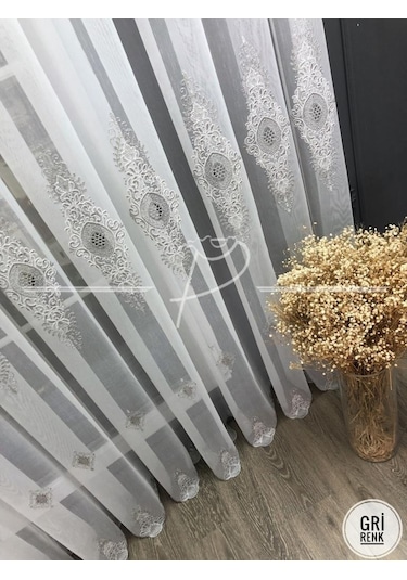 Tül Perde Taç Marka Ziyu Desen 1 Kalite Tt Kumaş-72048 Çok Renkli