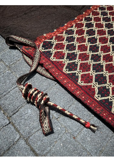 El Dokuma Yağcıbedir Antika Çuval Kök Boya Yün 75  x 120 CM