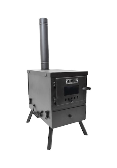 Nurgaz Katlanır Çadır Kamp Sobası NG C066 Siyah