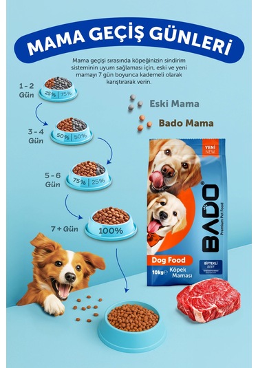 Bado Yetişkin Köpek Maması Biftekli 10 Kg