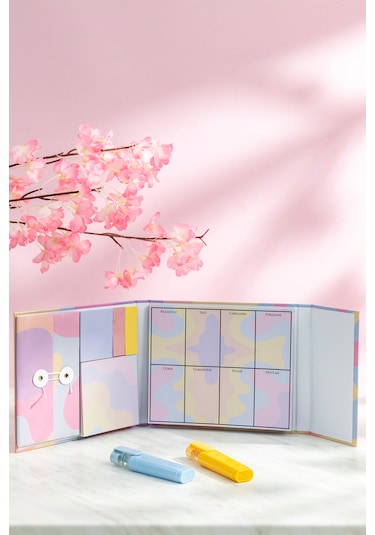 Studi Manyetik Kapaklı Notluk Seti - Renkli Desen