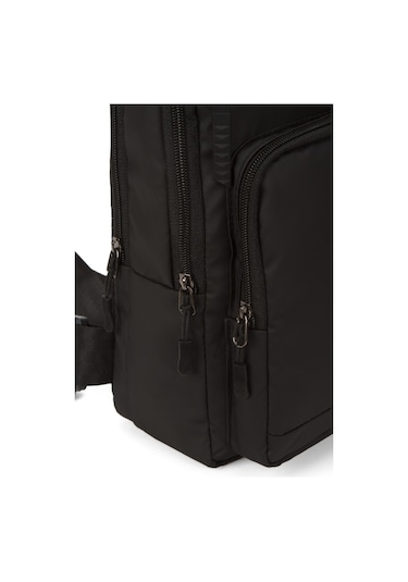 Newish Polo Erkek Kumaş Sırt El Ve Omuz Çantası New350 - Siyah - Sarı