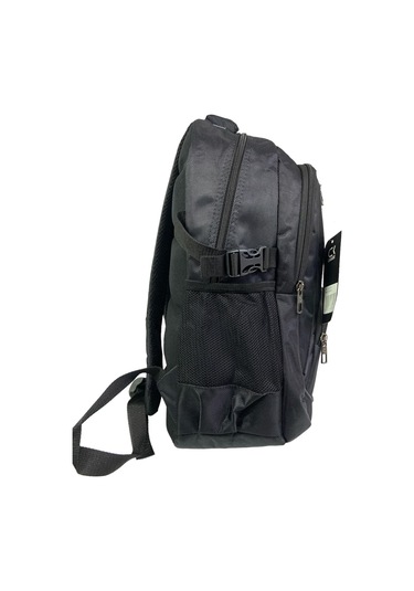 Büyük Su Geçirmeyen Kalın Kumaş Ortopedik Çok Bölmeli Okul Gezi Seyahat Kamp Sırt Çantası 32cmx47cm Siyah