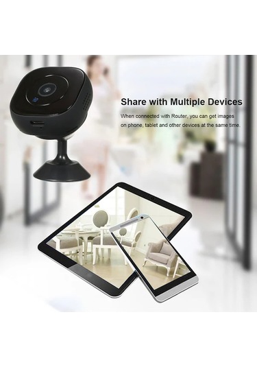 Pazly Kablosuz Mini Wifi Kamera - 1080p Gece Görüşlü, Taşınabilir, Manyetik Kılıflı, 120 Açı, 30ft Menzil 111 Karakter