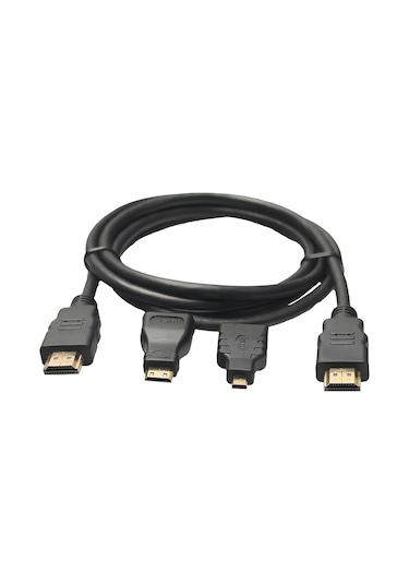 1.5 M 1.4v 3d Hdmı Kablo Mini Micro Uç 3in1 Çevirici Dönüştürücü