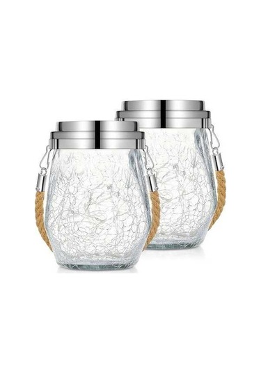 Moly 30 Led Güneş Enerjili Islak Beyaz Lamba 2 Adet Telsiz Bahçe Dekorasyonu Nikah Parti Diğer