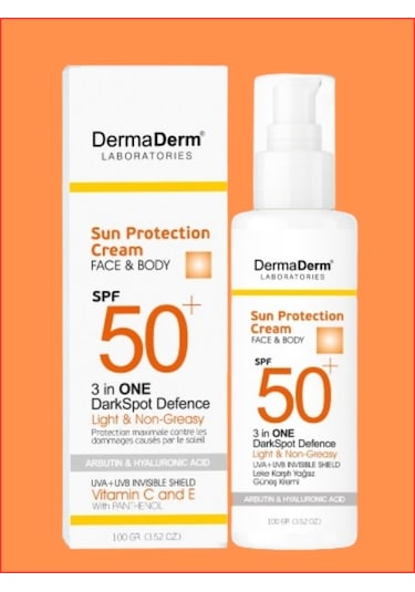 Dermaderm Leke Karşıtı Yüz ve Vücut Güneş Kremi SPF50+ 100 G