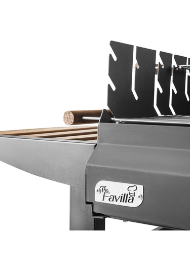The Favilla Grillchi Standlı Yükseklik Ayarlı Çift Izgara Barbekü