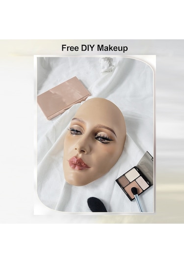 Yifomall Yüz Makyaj Pratik Paneli - Kaş Ve Fondöten Uygulama Maskesi Stand Dahil