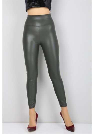 Içi Peluşlu Toplayıcı Deri Tayt Karışık