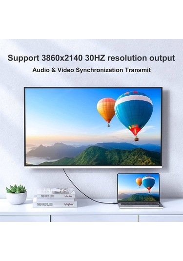 Novahub Hdmı - Usbpratik Güç Kaynağı İle Adaptör Kablosu, 1.8m Siyah