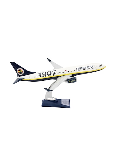Zekupp Boeing 737-800 1/100 Ölçek Fenerbahçe Lisanslı Klasik Tasarım Maket Uçak Uck0193