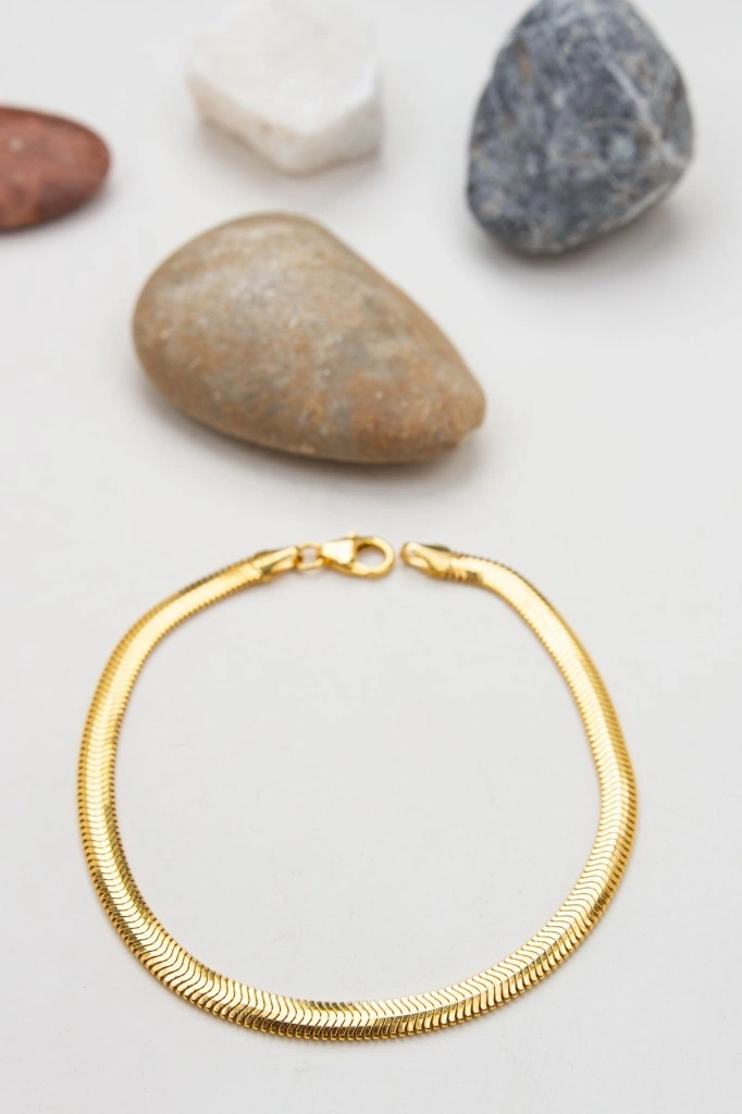 22 Ayar Bilezik Balık Sırtı Yassı Bileklik Lkblk1235