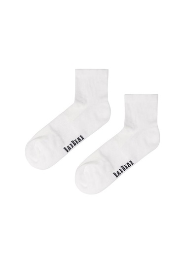 Bad Bear 21.02.02.007-c03 Bear Tall Unisex Kısa Çorap Beyaz