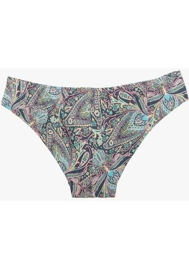 Deep Beach Şal Desenli Renkli Astarlı Bikini Altı Db200507ba 001