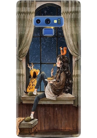 Samsung Uyumlu Galaxy Note 9 Kılıf Silikon Ananas Camera Glass 1358