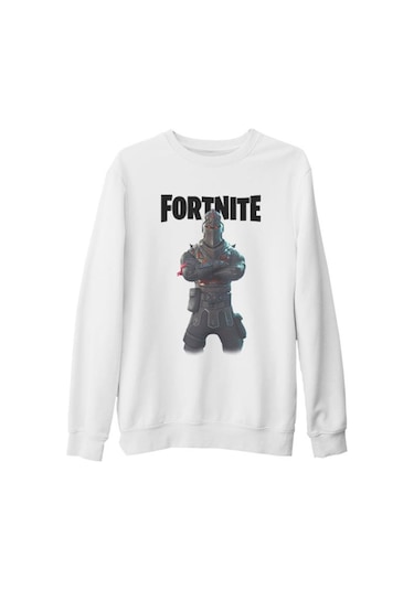 Fortnite - Chevalier Beyaz Kalın Sweatshirt