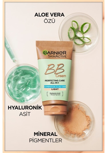 Garnier Hyaluronic Acid Aloe Oil Free BB Krem 50 ML Light