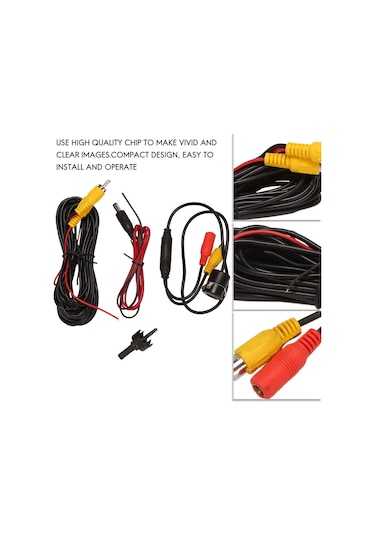 Kangfufeng 8-led Yuvarlak Geri Görüş Kamerası 170 Derece Hd Gece Görüşü Evrensel