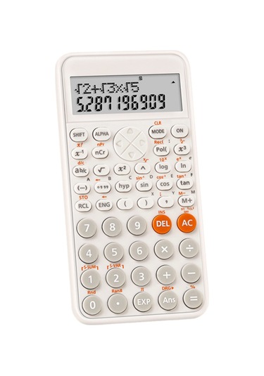 Aubyhe Pn-2891 Hesap Makinesi - 240 İşlevli, Lcd Büyük Ekran, Ag13 Pil Dahil Pembe, Mavi, Beyaz Seçenekli Beyaz