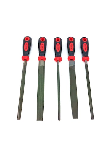 Maxstar Düz Yuvarlak Balık Sırtı Kare Üçgen Kalite Eğe Seti 5 Parça