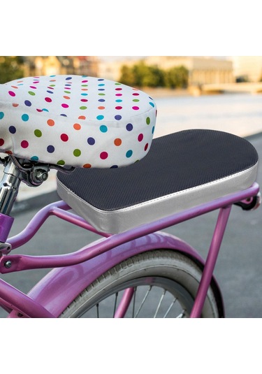 Homyl Bisiklet Arka Koltuk Minderi Yumuşak Konfor Dağ Bisikleti Siyah Ve Gümüş