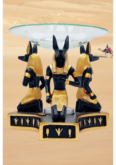 Anubis Buhurdanlık Esansiyel Yağ Brülörü Antik Mısır Firavun