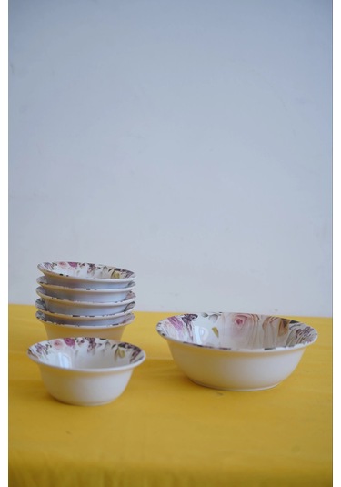 Dijital Baskılı 7'li Çerezlik Kase Çok Renkli