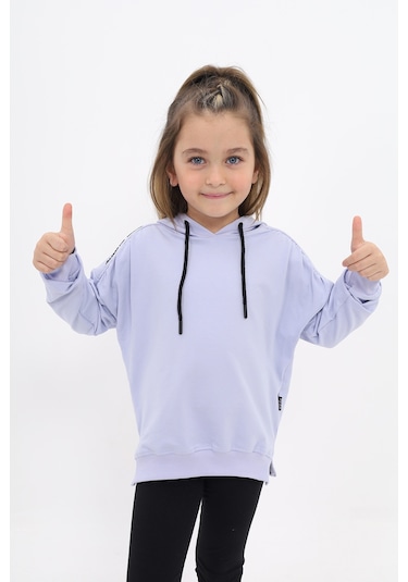 Toontoy Kız Çocuk Nakışlı Sweatshirt Koyu Mavi