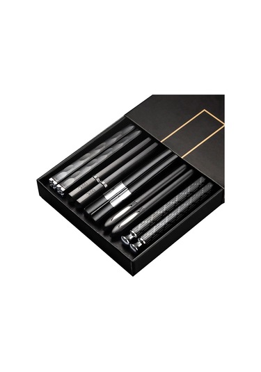 Jankng 5 Çift Japon Kaymaz Çubuk - Restoran/ev Kullanımı İçin Sağlıklı Yemek Çubuklarıahşapparça Sayısı: 51dekorlu Violet