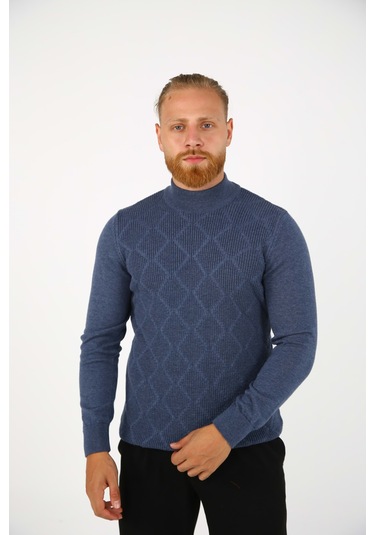 Erkek Brango Yarım Balıkçı Boğazlı Triko Kazak 001