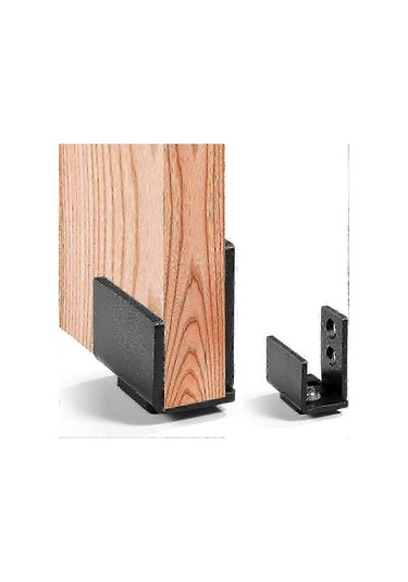 Duvara Monte Donanım Siyah Karbon Çelik Sürgülü Ahır Kapısı Kılavuzu Ağır Hizmet Tipi Zemin Szrh As