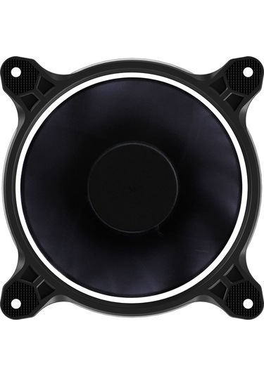 Jeehugo Jonsbo Eclipse Plus Beyaz 12cm Kasa Fanı, Led Işıklı, Hidrolik Rulman, 3pin+4pin Bağlantı, 1500rpm, 38.5cfm, 24db Siyah - Beyaz