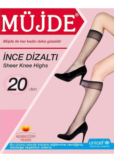 12'Li Müjde Dizaltı Pantolon Çorabı 20 Denye