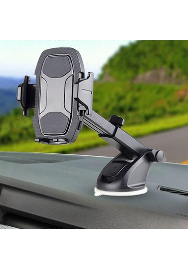 Sağlam Araba Kamyon Telefon Tutucu Uzun Kollu Ön Cam Cep Telefonu Tutucu Vantuzlu, Titreşim Önleyici Sabitleyici Manyetik Emişli Çok Renkli