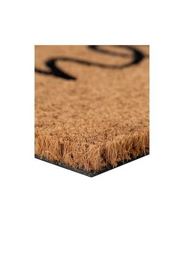 Coco Hello El Yazısı Kıl Kapı Önü Paspası 40x60 3681 Natural