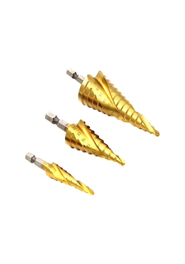 Hallow 4 MM İçin Spiral Yivli Adım Matkap Ucu Set 12 MM / 20MM