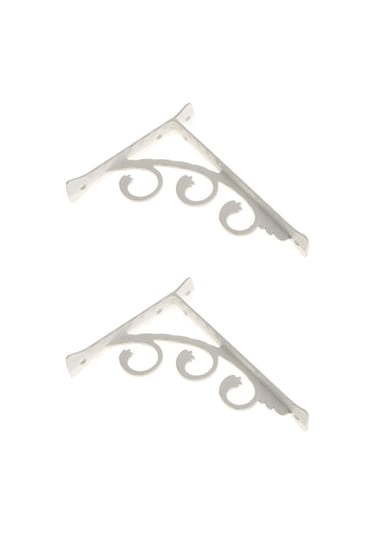 Suntek 2 Adet L Şekli Duvara Monte Raf Dirseği Metal Asılı Beyaz