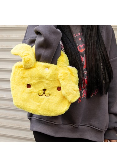 Kawai Sanrio Pompompurin Peluş El Çantası -1137 Altın