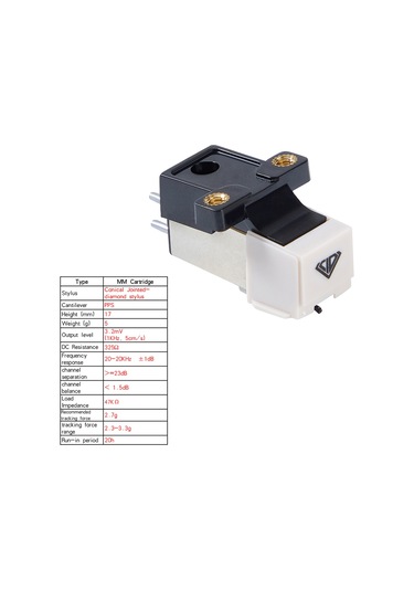 Maiyame Manyetik Kartuş İğnesi Yüksek Hassasiyetli Yedek Evrensel Fonograf Mıknatıslı Pikap Kartuşu Konik Elmas İğneli Pikap Plak Çalar İçin