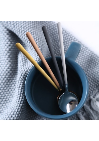 Paslanmaz Çelik Kahve Kaşığı Mini Aksesuarlar Rose Altın