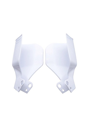 Beyaz 1 Çift Evrensel Motosiklet Handguards El Muhafızları Koruyucular Kalkan Rüzgar Geçirmez Muhafızları Moto Dirt Bike Atv'ler İçin