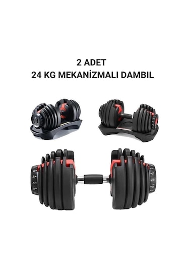 Ckspor 2 Adet 24 Kg Ayarlanabilir Mekanizmalı Dambıl Seti Çiftli